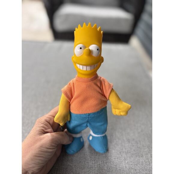 Vintage Bart Simpson 1990 Plush Doll Hard Head 8 inches. The Simpsons Doll - Picture 5 of 8